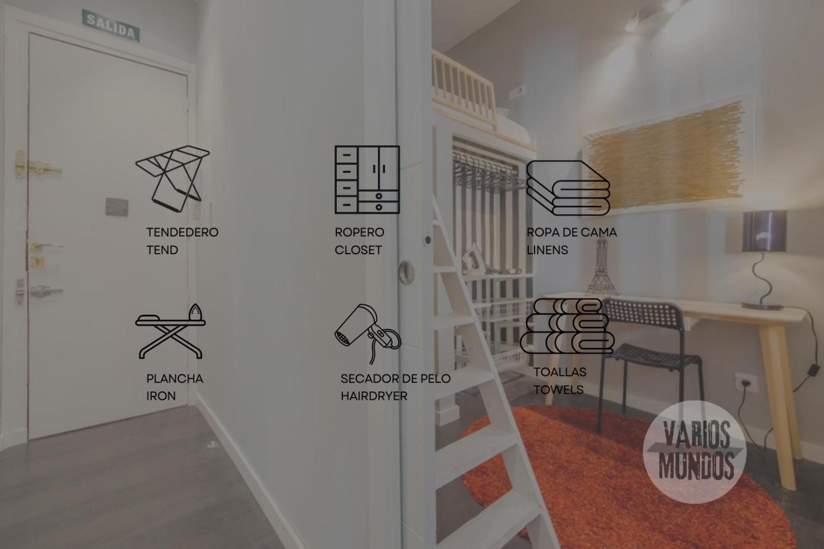 Great Apt Para 6Pax In The Heart Of Madrid Center Eksteriør billede